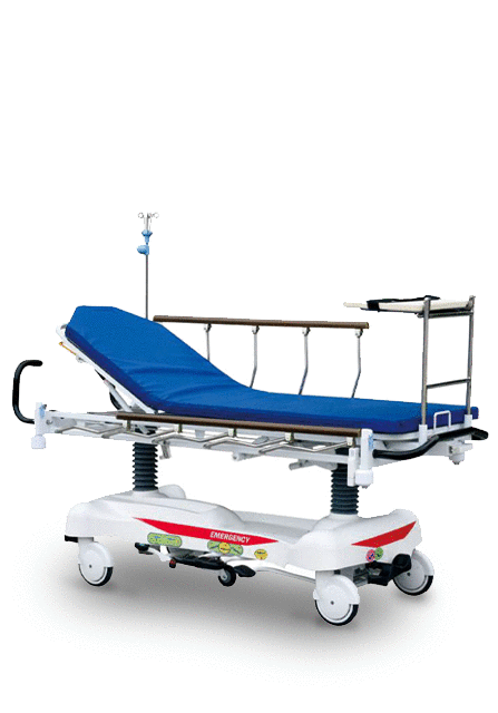 Hydraulic stretcher trolley